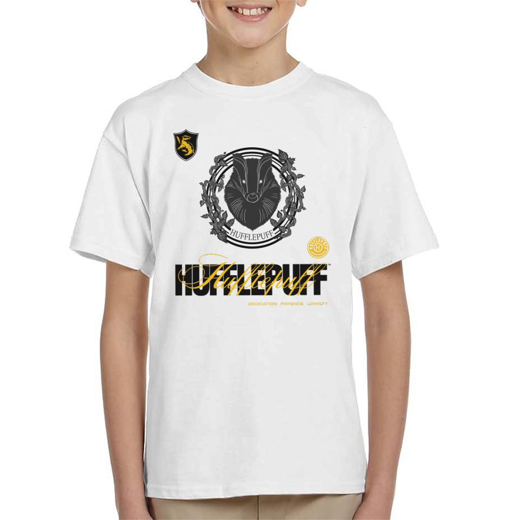 Harry Potter Hufflepuff Badger Crest Kid's T-Shirt-ALL + EVERY