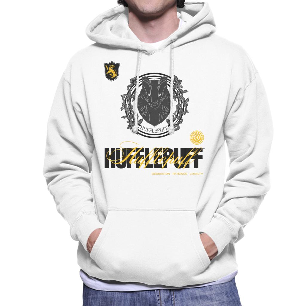 Harry Potter Hufflepuff Badger Crest Men's Hooded Sweatshirt-ALL + EVERY