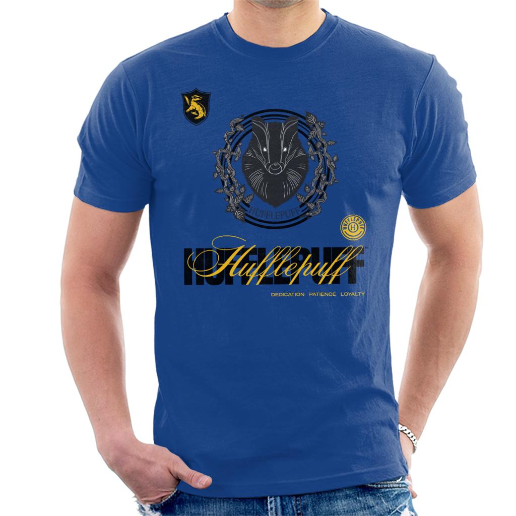 Harry Potter Hufflepuff Badger Crest Men's T-Shirt-ALL + EVERY