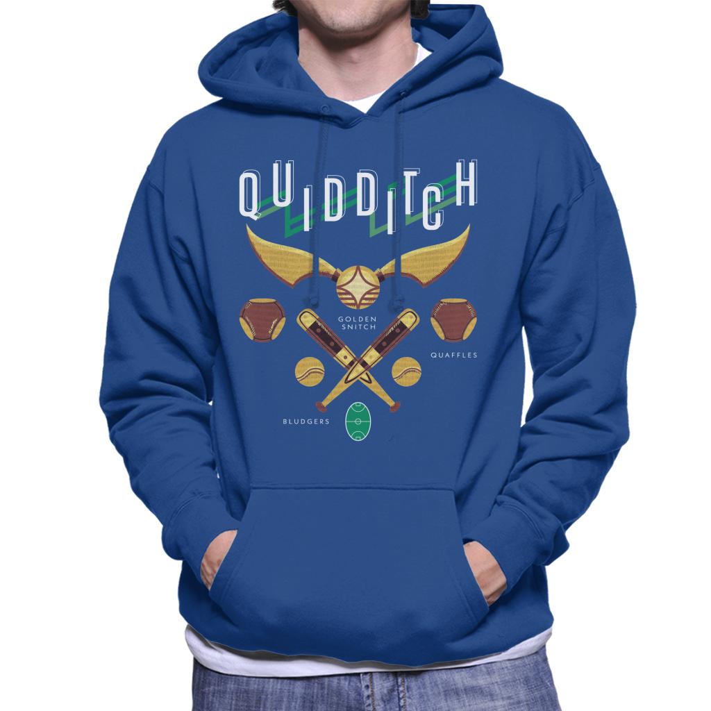 Harry Potter Quidditch Golden Snitch Quaffles Bludgers Men's Hooded Sweatshirt-ALL + EVERY