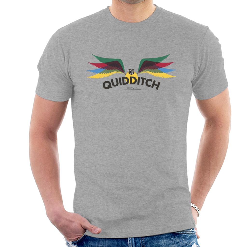 Harry Potter Hogwarts Quidditch Golden Snitch Rainbow Men's T-Shirt-ALL + EVERY