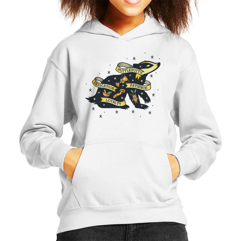 Harry Potter Badger Of Hufflepuff Patience And Loyalty Kid's Hooded Sweatshirt-ALL + EVERY