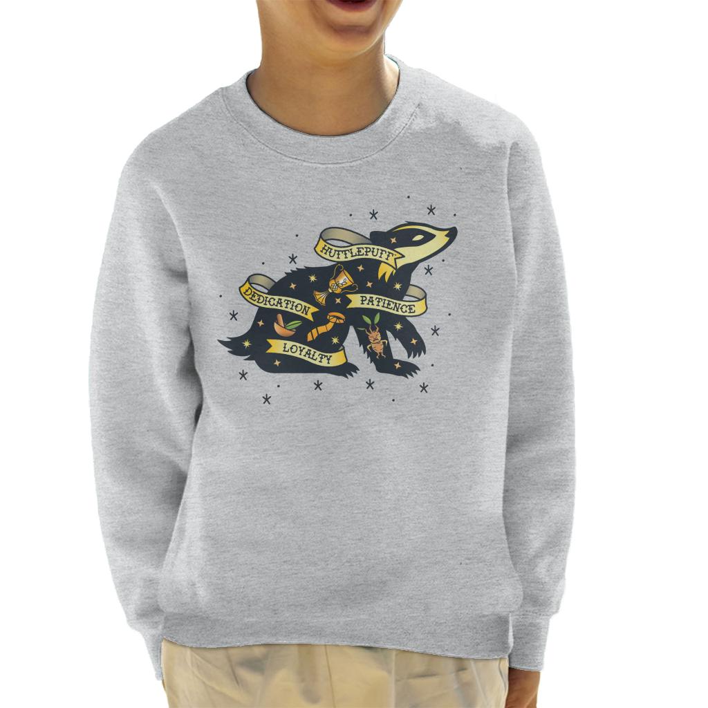 Harry Potter Badger Of Hufflepuff Patience And Loyalty Kid's Sweatshirt-ALL + EVERY