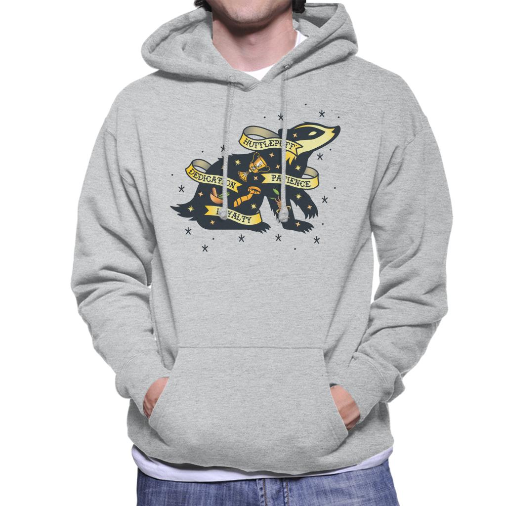 Harry Potter Badger Of Hufflepuff Patience And Loyalty Men's Hooded Sweatshirt-ALL + EVERY