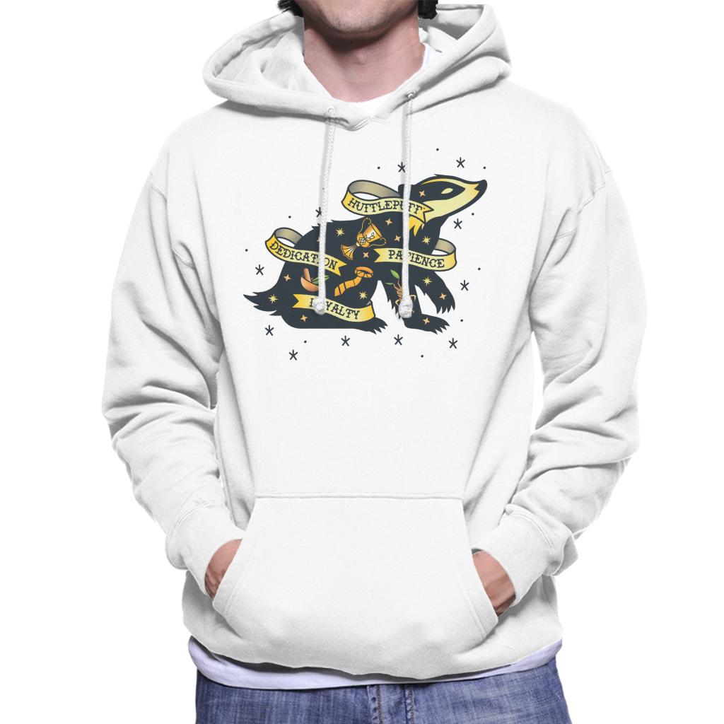 Harry Potter Badger Of Hufflepuff Patience And Loyalty Men's Hooded Sweatshirt-ALL + EVERY