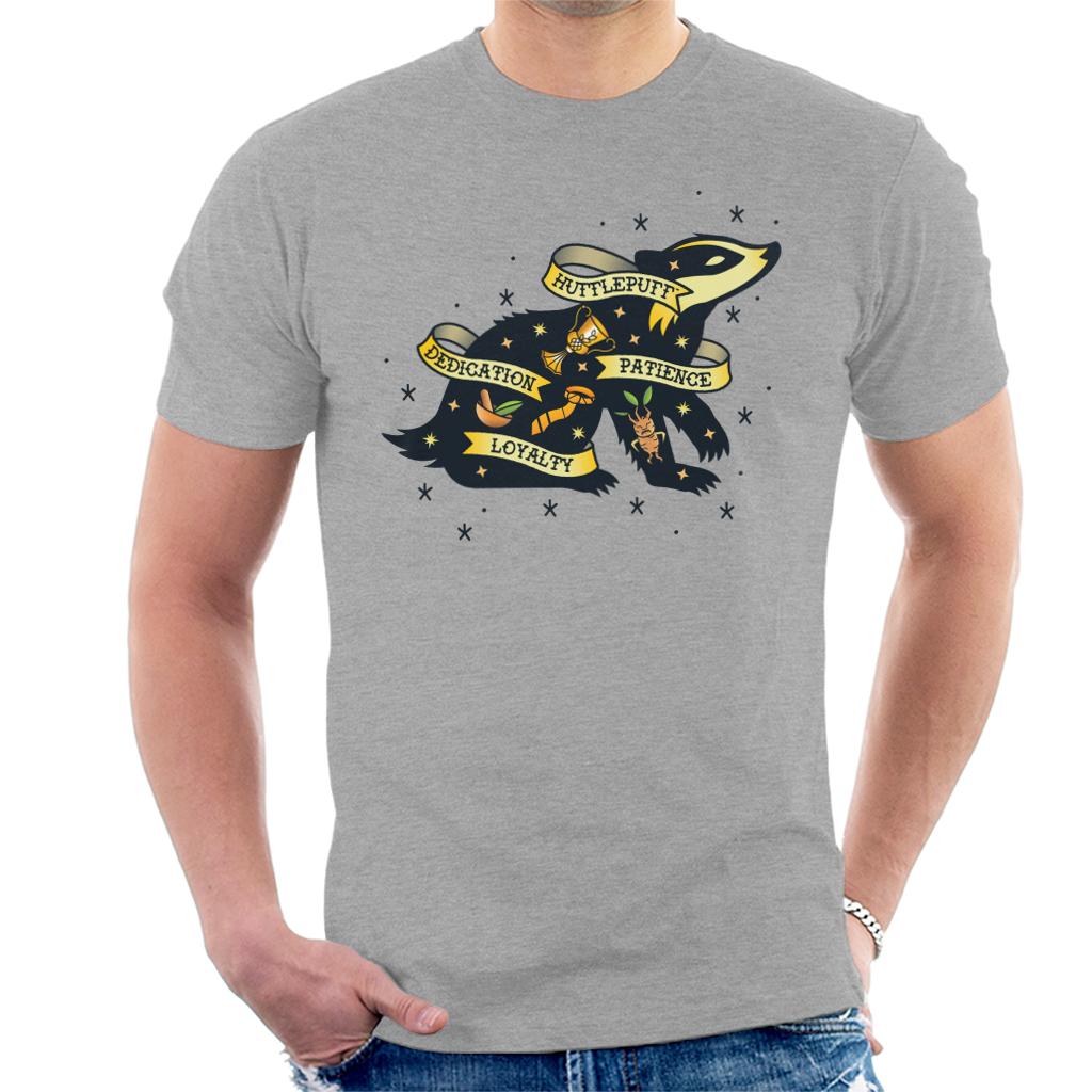 Harry Potter Badger Of Hufflepuff Patience And Loyalty Men's T-Shirt-ALL + EVERY