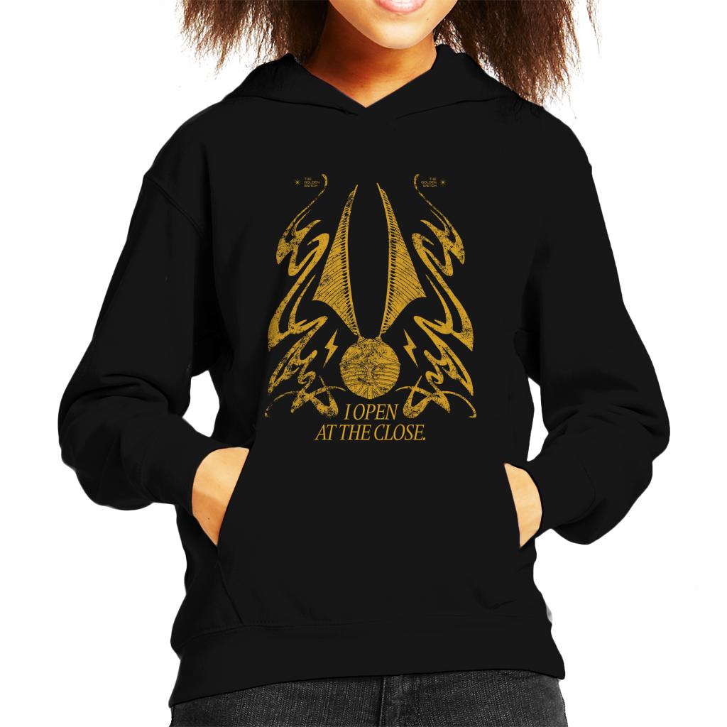 Harry Potter Golden Snitch I Open At The Close Kid's Hooded Sweatshirt-ALL + EVERY