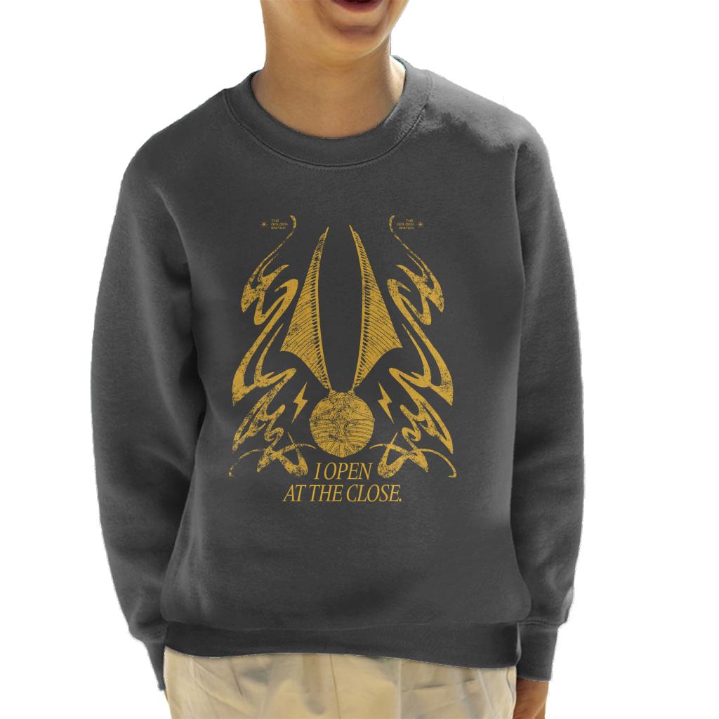 Harry Potter Golden Snitch I Open At The Close Kid's Sweatshirt-ALL + EVERY