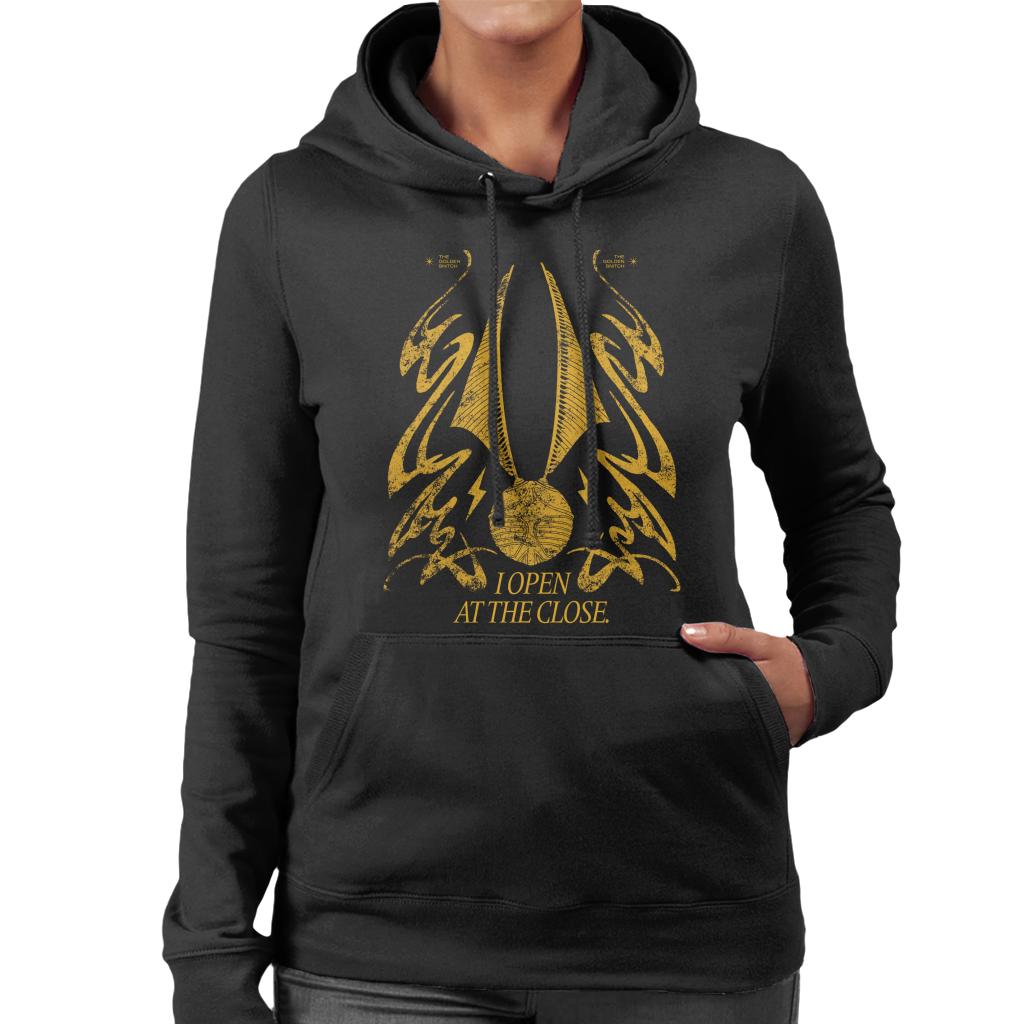 Harry Potter Golden Snitch I Open At The Close Women's Hooded Sweatshirt-ALL + EVERY