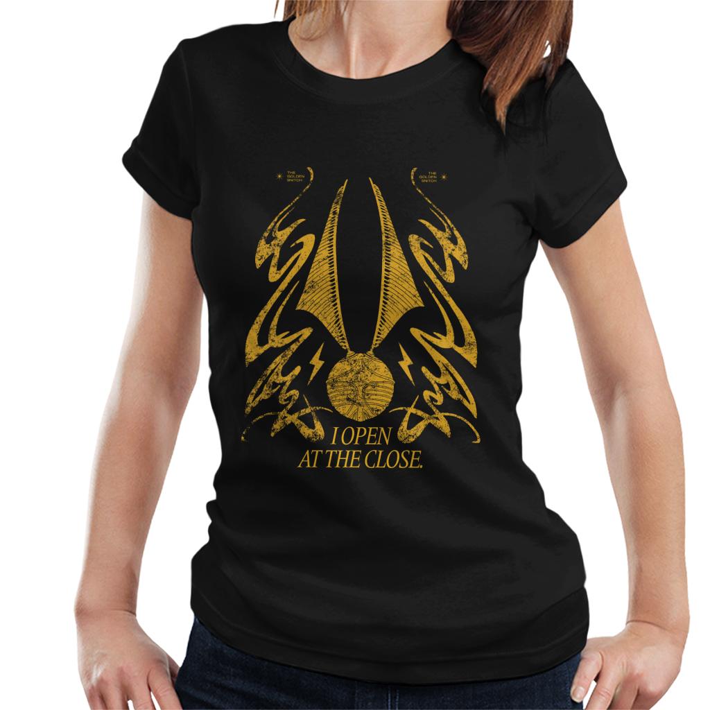 Harry Potter Golden Snitch I Open At The Close Women's T-Shirt-ALL + EVERY