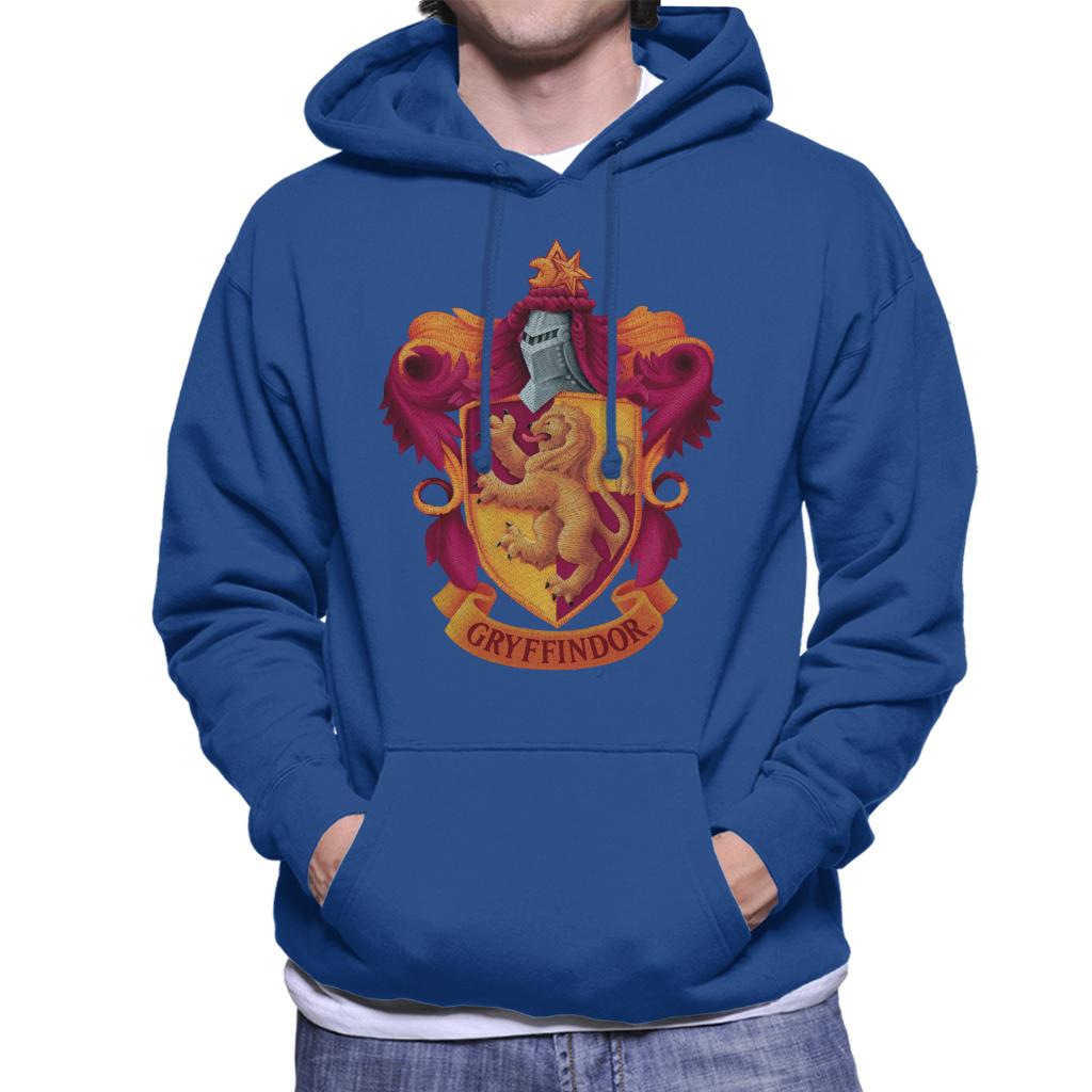 Harry Potter Gryffindor Lion Shield Men's Hooded Sweatshirt-ALL + EVERY