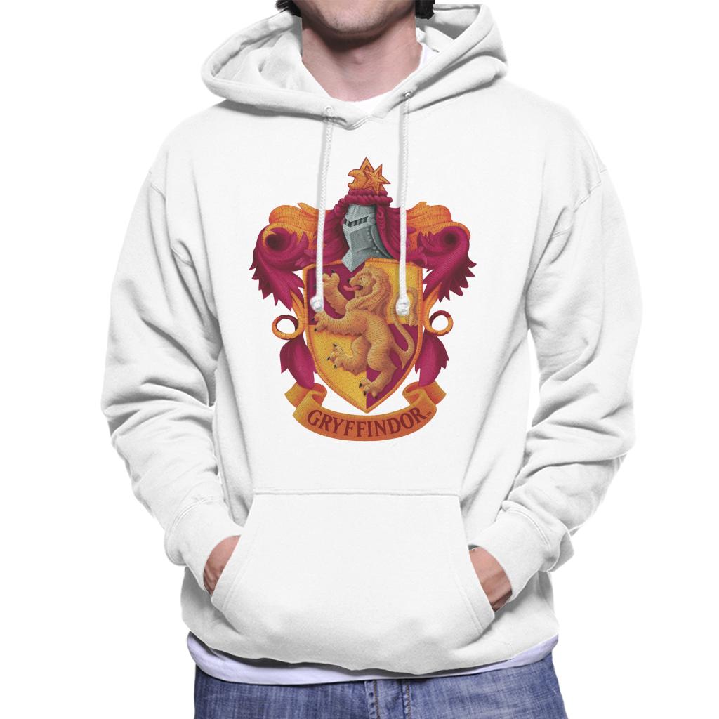 Harry Potter Gryffindor Lion Shield Men's Hooded Sweatshirt-ALL + EVERY