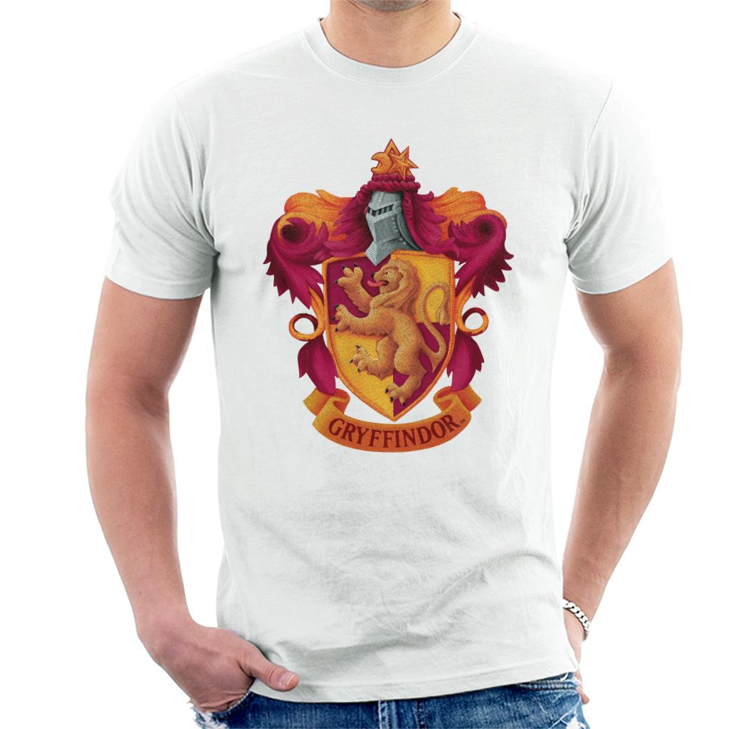 Harry Potter Gryffindor Lion Shield Men's T-Shirt-ALL + EVERY