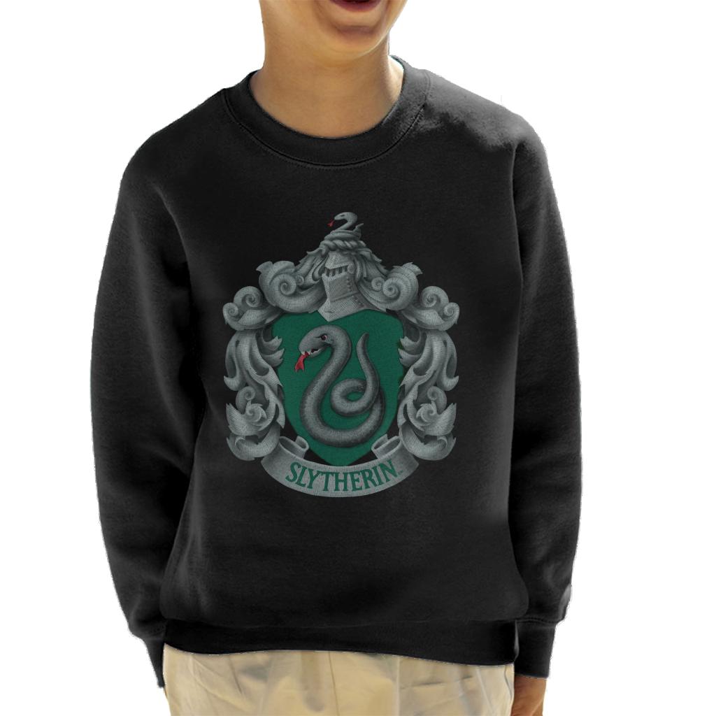 Harry Potter Slytherin Serpent Shield Kid's Sweatshirt-ALL + EVERY