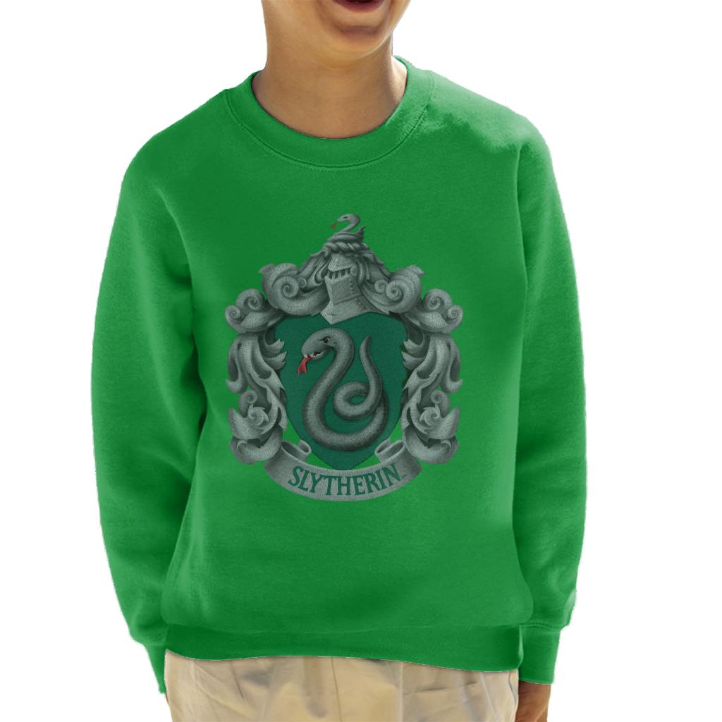 Harry Potter Slytherin Serpent Shield Kid's Sweatshirt-ALL + EVERY