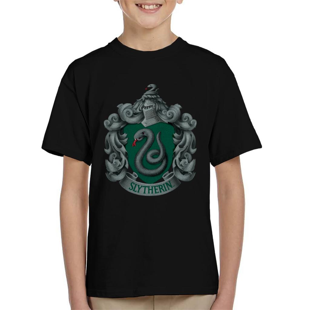 Harry Potter Slytherin Serpent Shield Kid's T-Shirt-ALL + EVERY