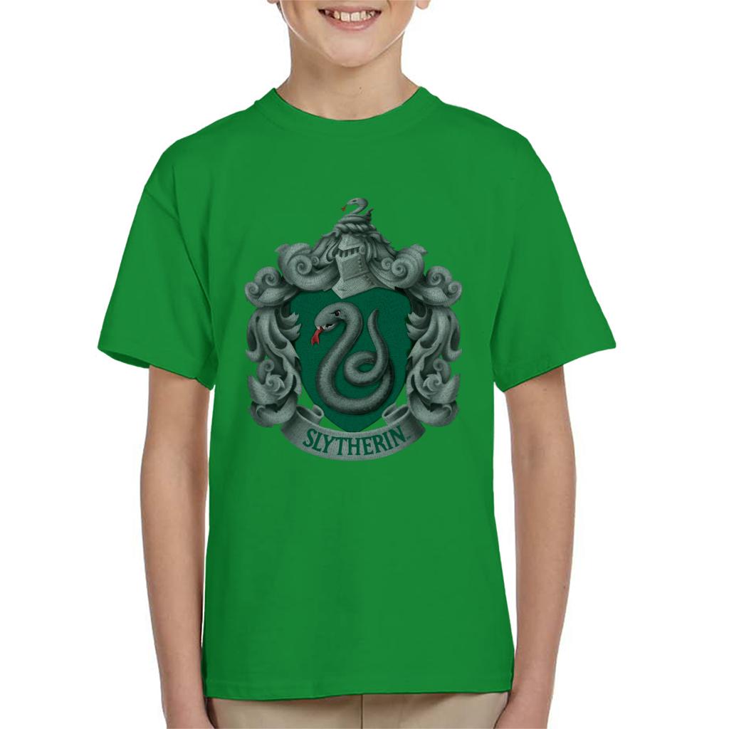 Harry Potter Slytherin Serpent Shield Kid's T-Shirt-ALL + EVERY