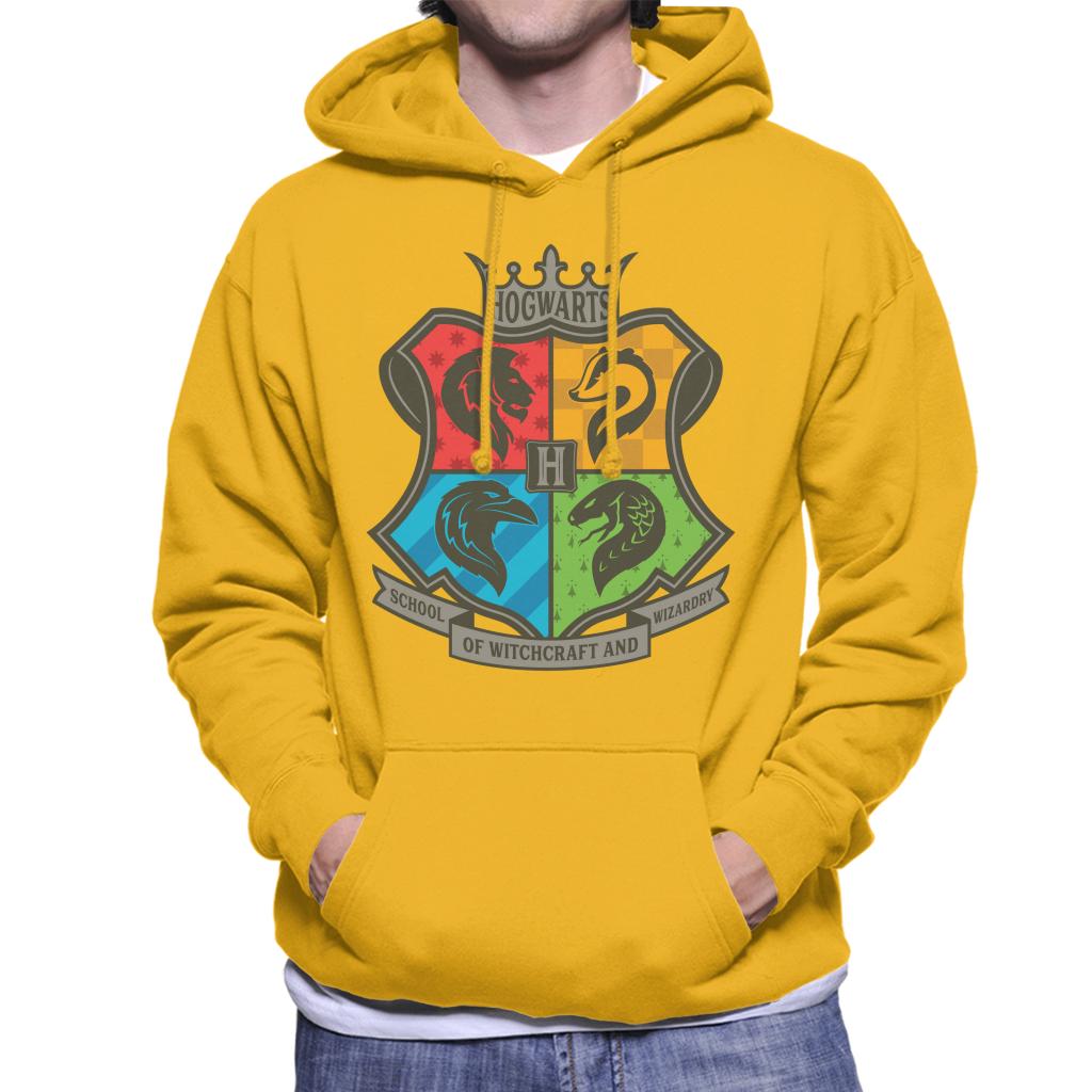 Harry Potter Hogwarts School Of Witchcraft And Wizardry Mascots Men's Hooded Sweatshirt-ALL + EVERY