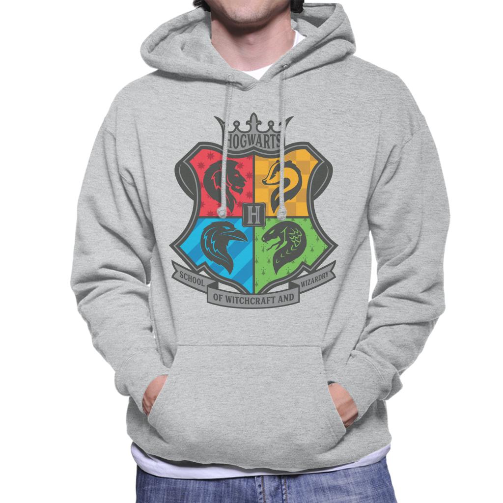 Harry Potter Hogwarts School Of Witchcraft And Wizardry Mascots Men's Hooded Sweatshirt-ALL + EVERY