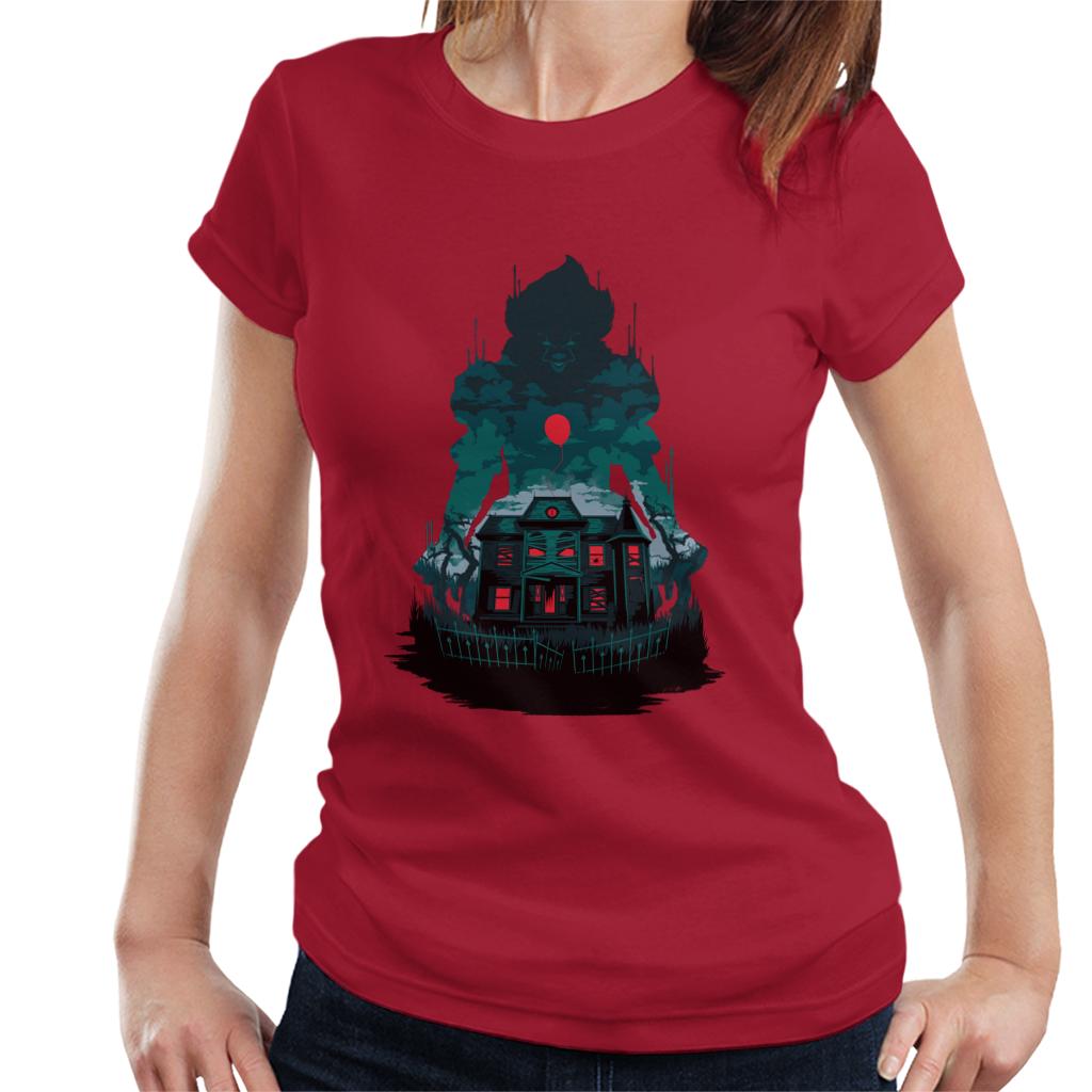 IT Pennywise House Red Balloon Women's T-Shirt-ALL + EVERY