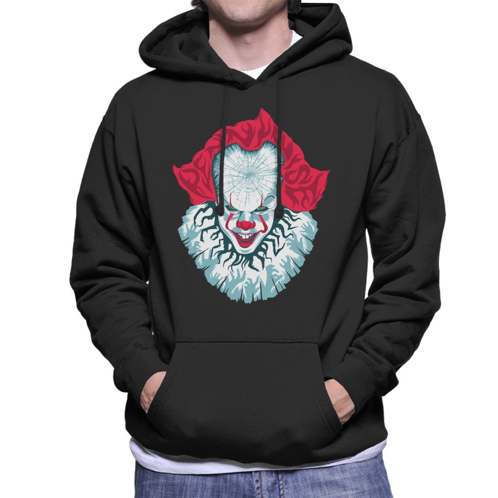 IT Pennywise Cracked Head Men's Hooded Sweatshirt-ALL + EVERY