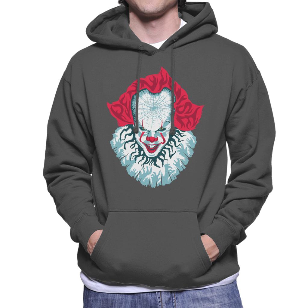 IT Pennywise Cracked Head Men's Hooded Sweatshirt-ALL + EVERY