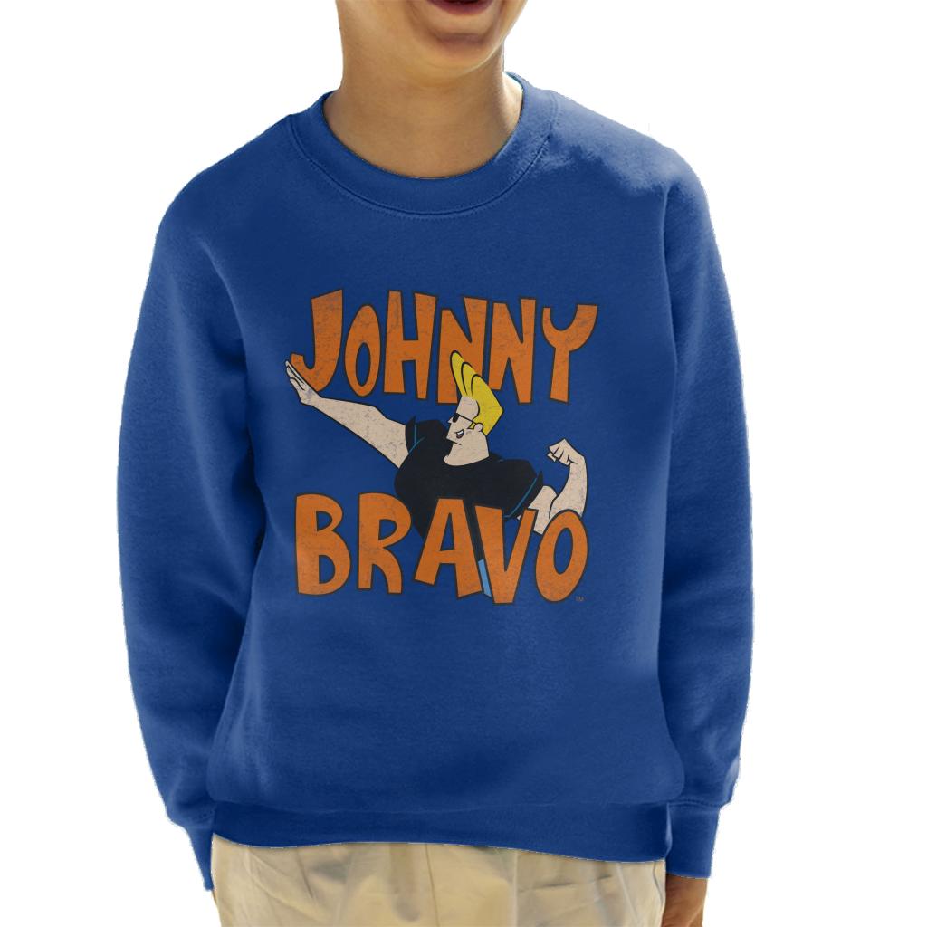 Johnny Bravo Side Pose Logo Kid's Sweatshirt-ALL + EVERY