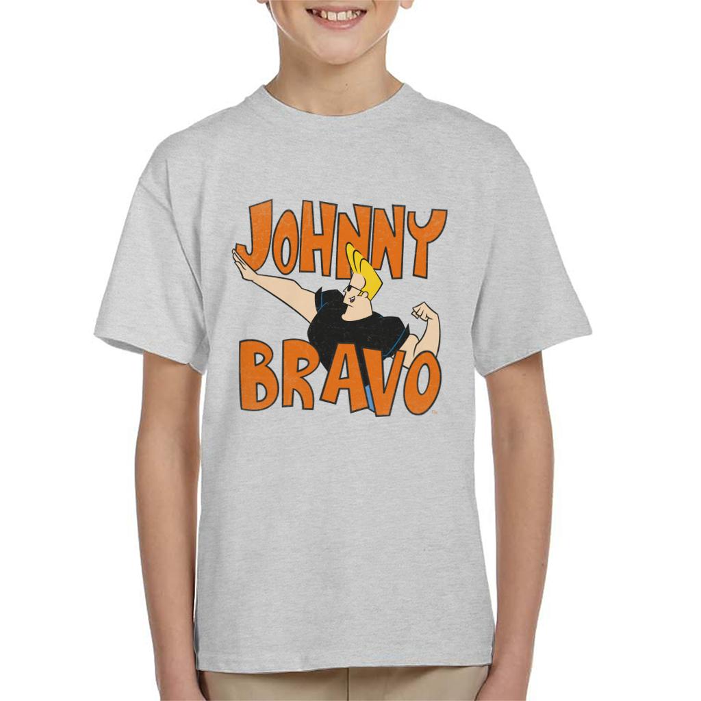 Johnny Bravo Side Pose Logo Kid's T-Shirt-ALL + EVERY