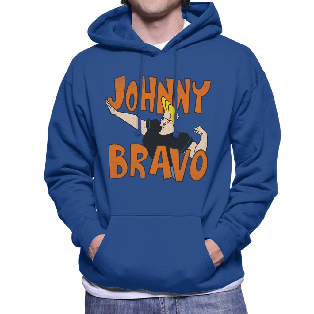 Johnny Bravo Side Pose Logo Men's Hooded Sweatshirt-ALL + EVERY