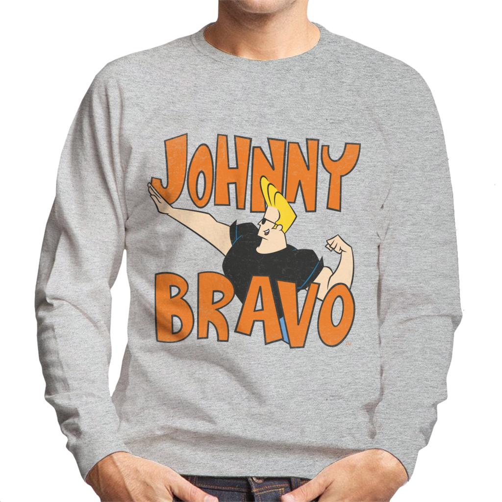 Johnny Bravo Side Pose Logo Men's Sweatshirt-ALL + EVERY