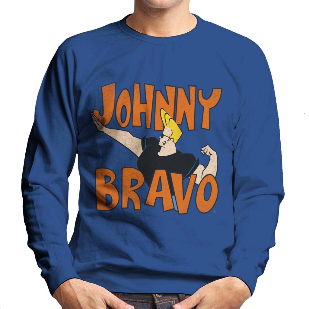 Johnny Bravo Side Pose Logo Men's Sweatshirt-ALL + EVERY