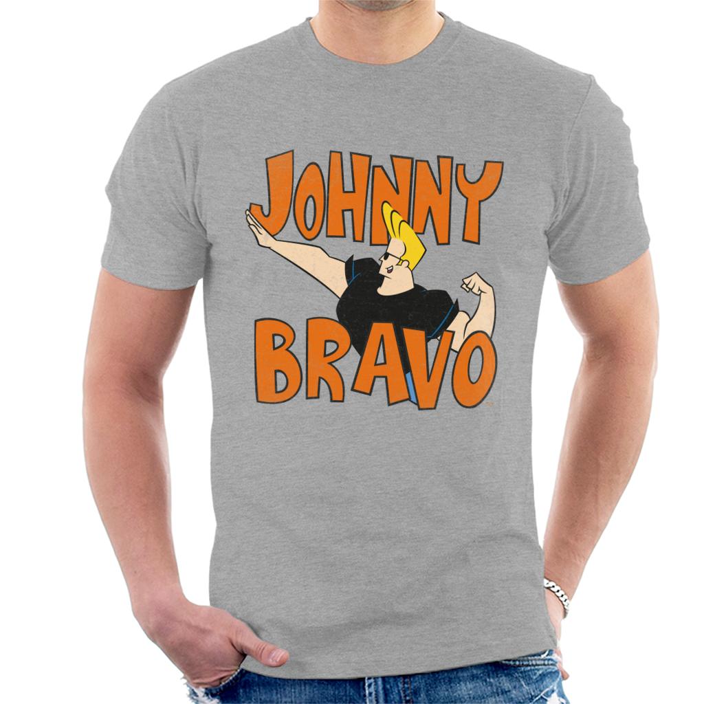 Johnny Bravo Side Pose Logo Men's T-Shirt-ALL + EVERY