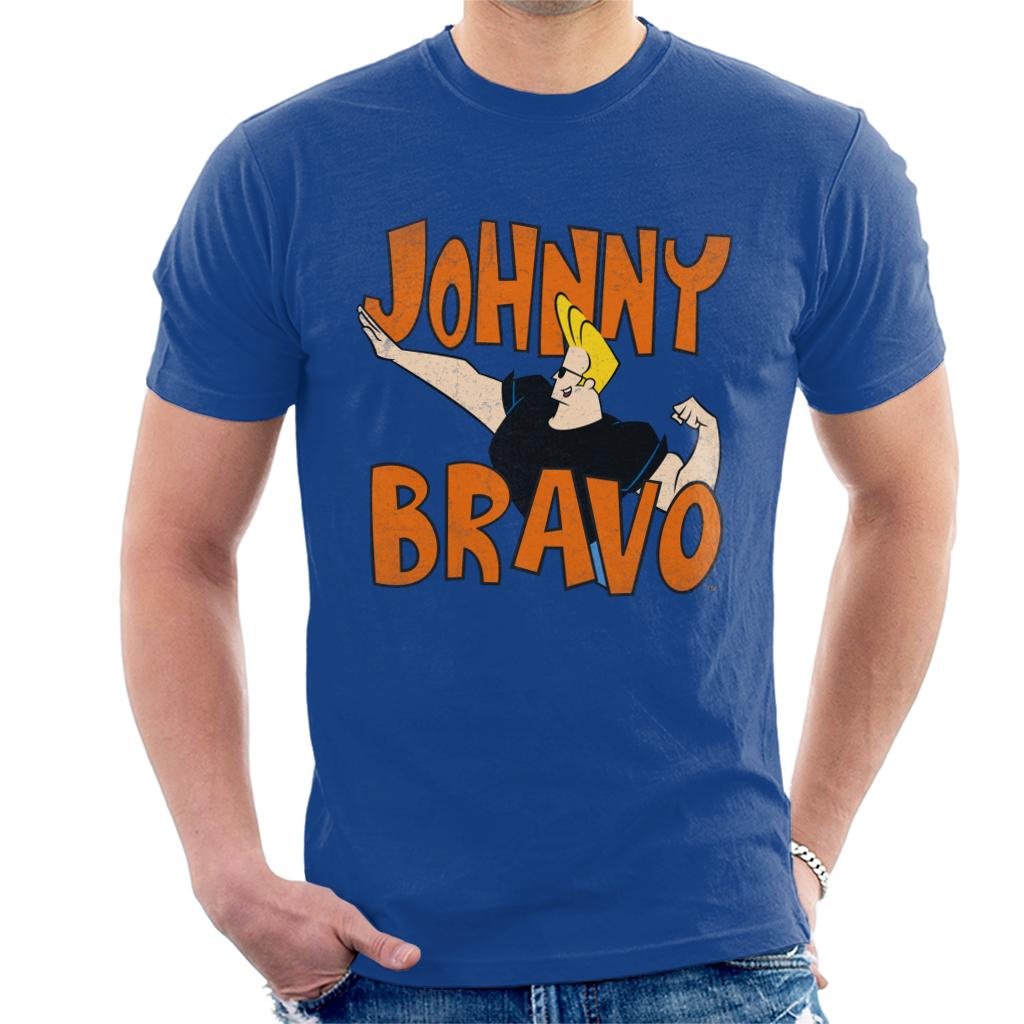 Johnny Bravo Side Pose Logo Men's T-Shirt-ALL + EVERY