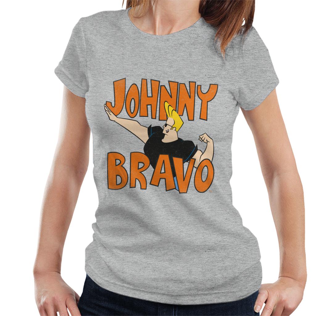 Johnny Bravo Side Pose Logo Women's T-Shirt-ALL + EVERY