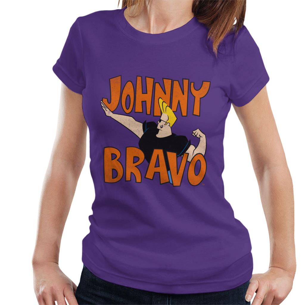 Johnny Bravo Side Pose Logo Women's T-Shirt-ALL + EVERY