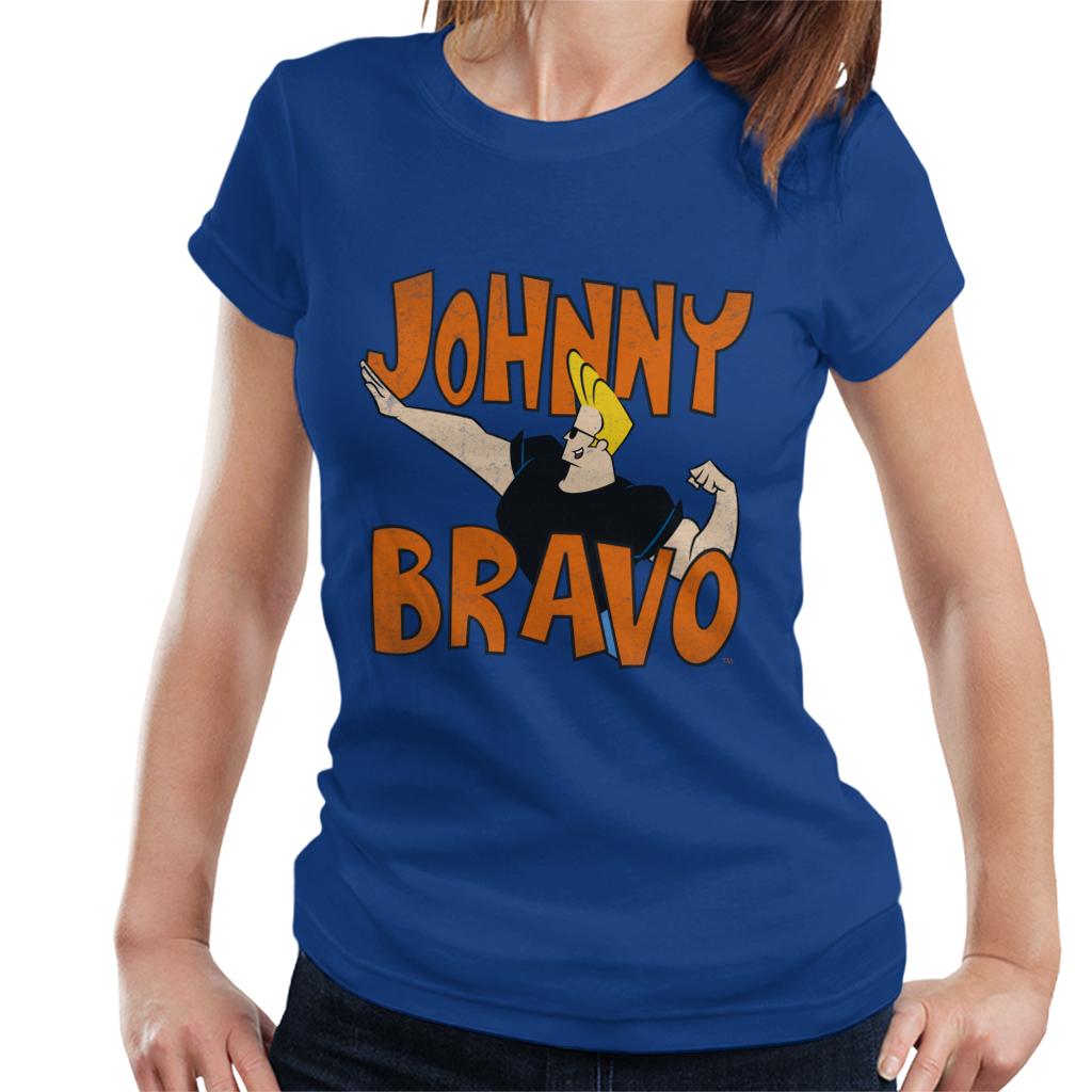 Johnny Bravo Side Pose Logo Women's T-Shirt-ALL + EVERY