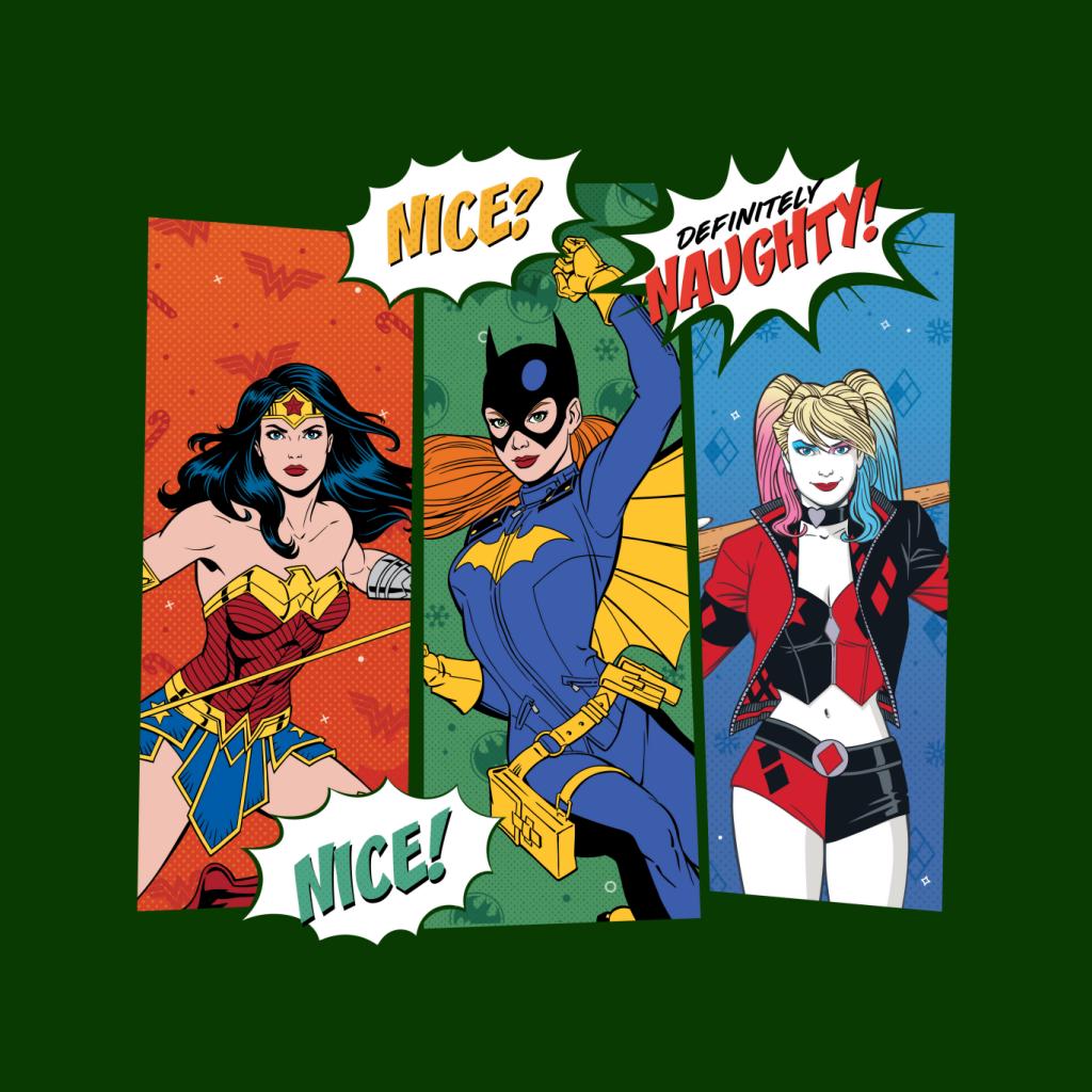 Justice League Christmas Naughty Or Nice Men's T-Shirt-ALL + EVERY