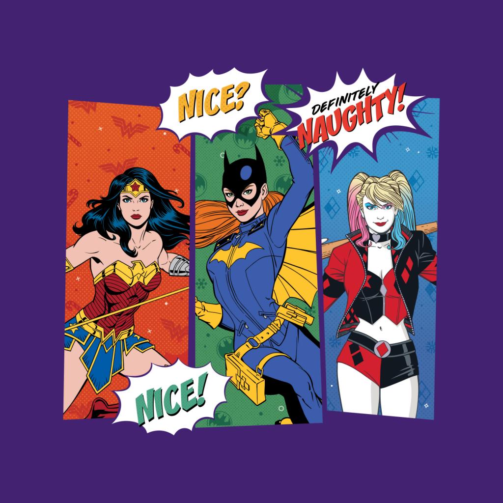 Justice League Christmas Naughty Or Nice Kid's T-Shirt-ALL + EVERY