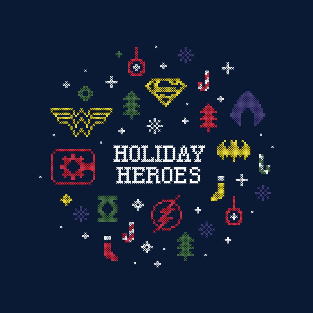 Justice League Christmas Holiday Heroes Men's Sweatshirt-ALL + EVERY