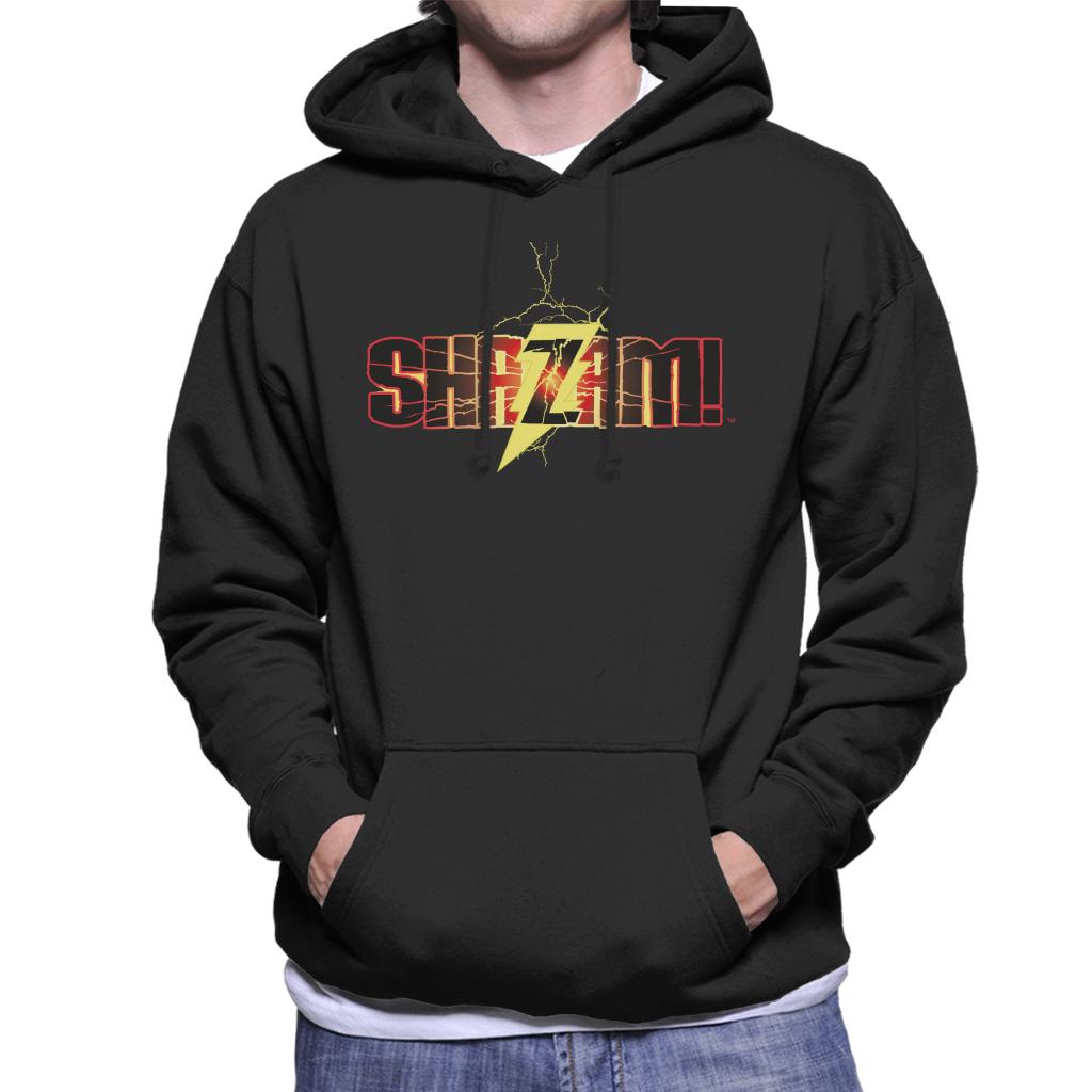 Justice League Shazam Logo Men's Hooded Sweatshirt-ALL + EVERY