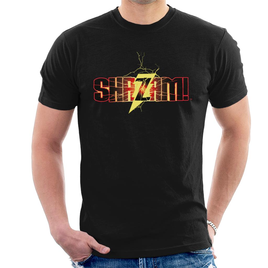 Justice League Shazam Logo Men's T-Shirt-ALL + EVERY