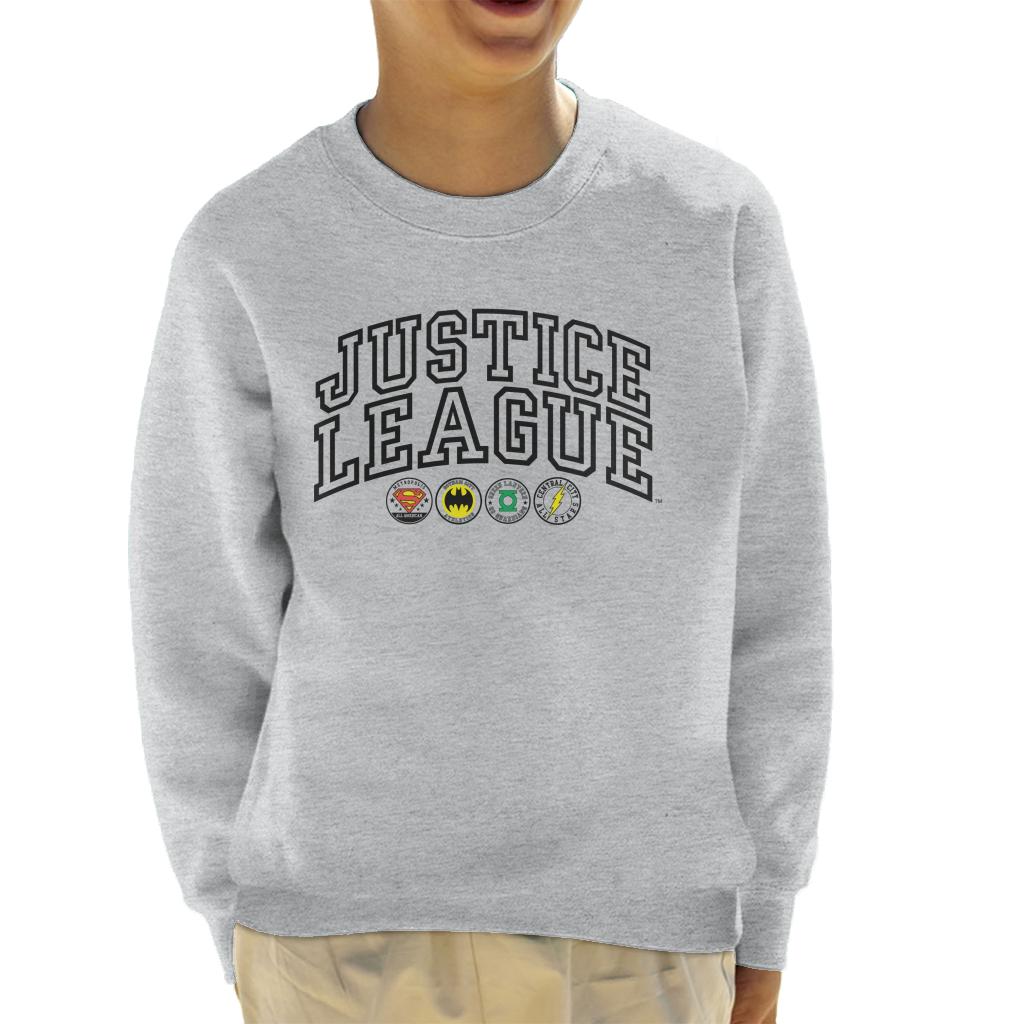 Justice League Emblems Kid's Sweatshirt-ALL + EVERY