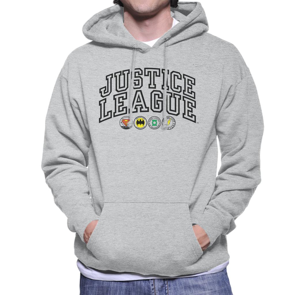 Justice League Emblems Men's Hooded Sweatshirt-ALL + EVERY