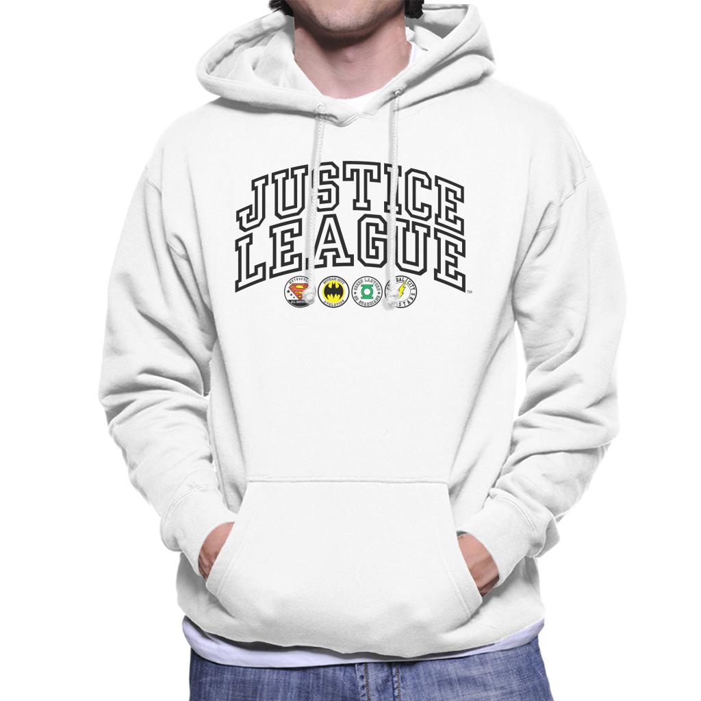 Justice League Emblems Men's Hooded Sweatshirt-ALL + EVERY