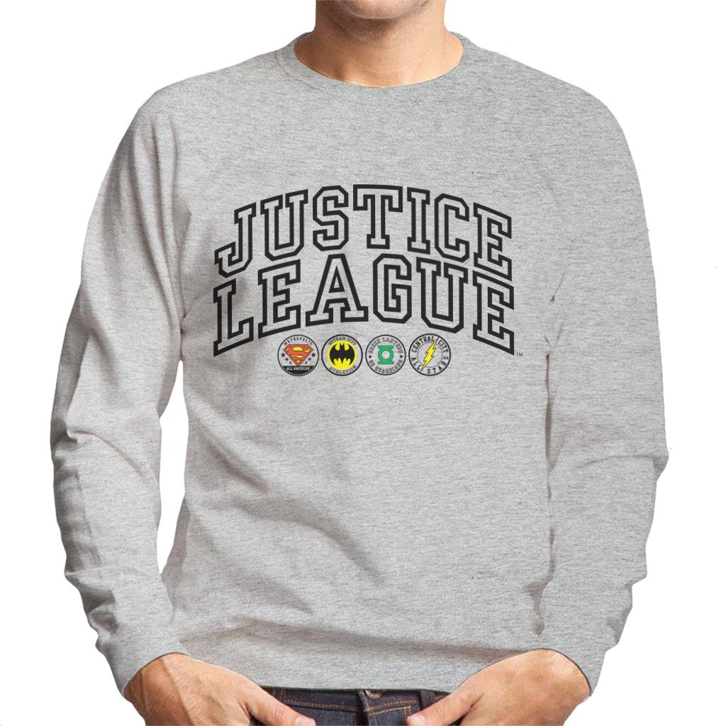 Justice League Emblems Men's Sweatshirt-ALL + EVERY