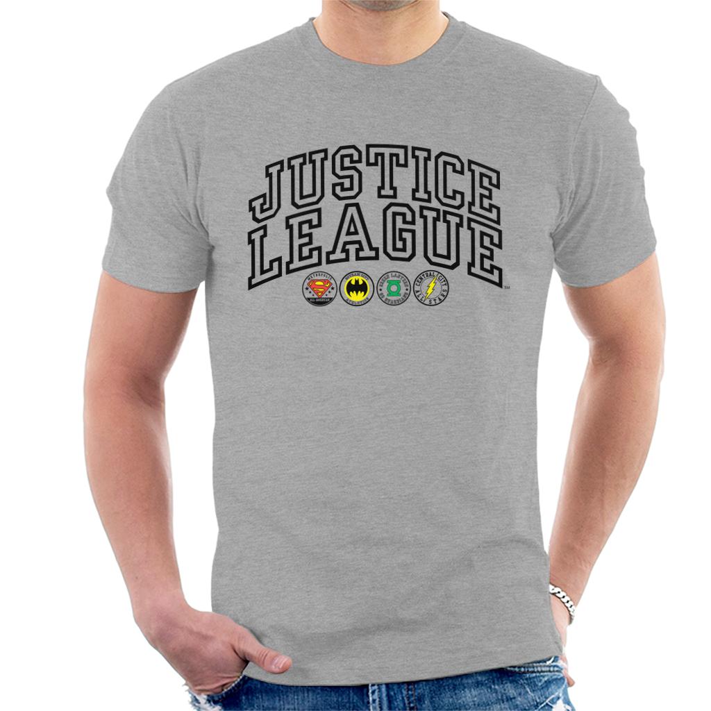 Justice League Emblems Men's T-Shirt-ALL + EVERY