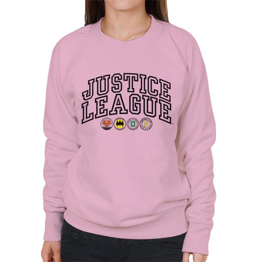 Justice League Emblems Women's Sweatshirt-ALL + EVERY