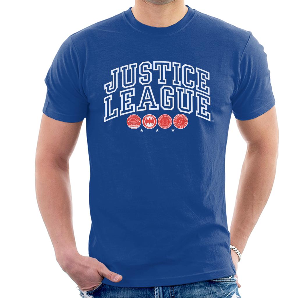 Justice League Character Logos Men's T-Shirt-ALL + EVERY