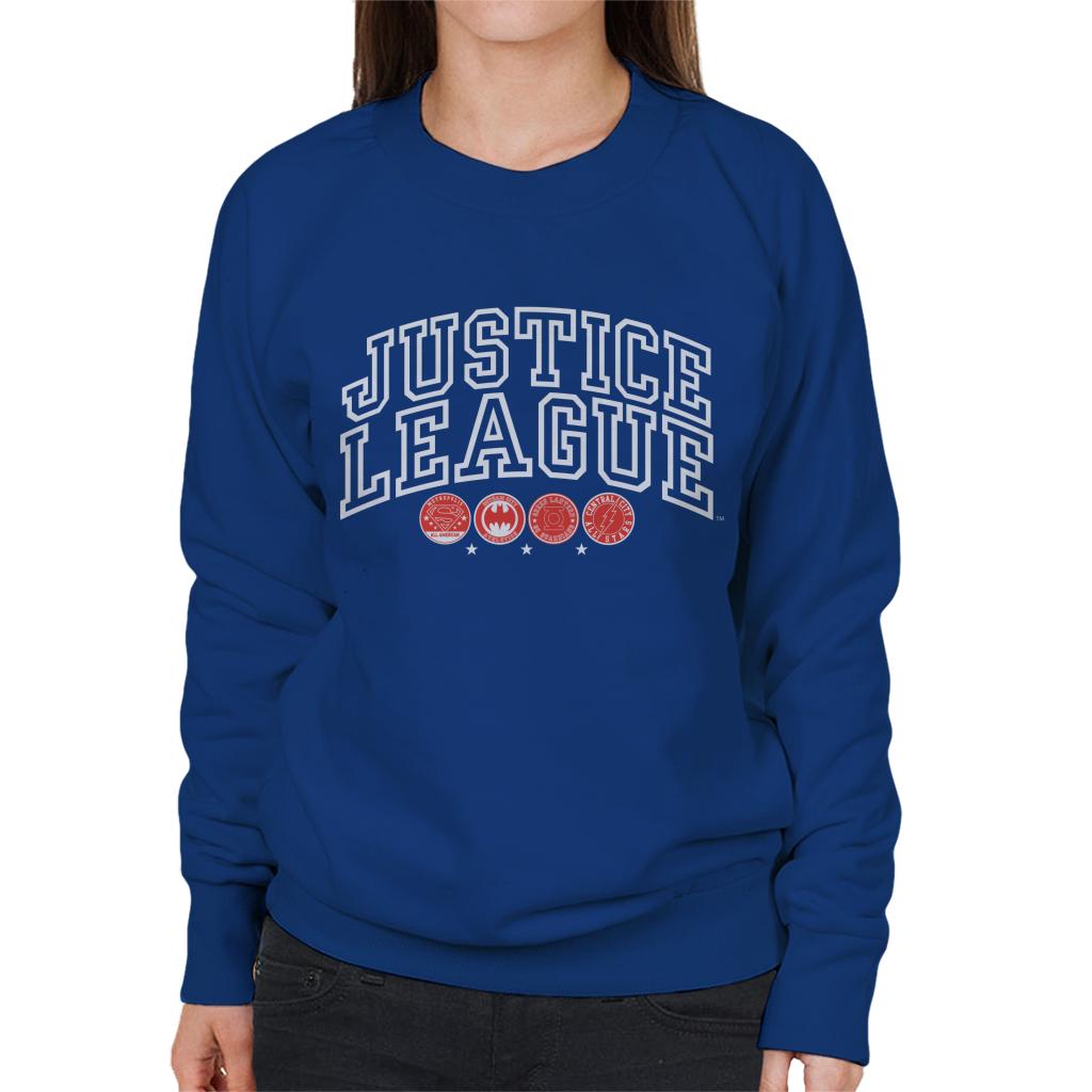 Justice League Character Logos Women's Sweatshirt-ALL + EVERY