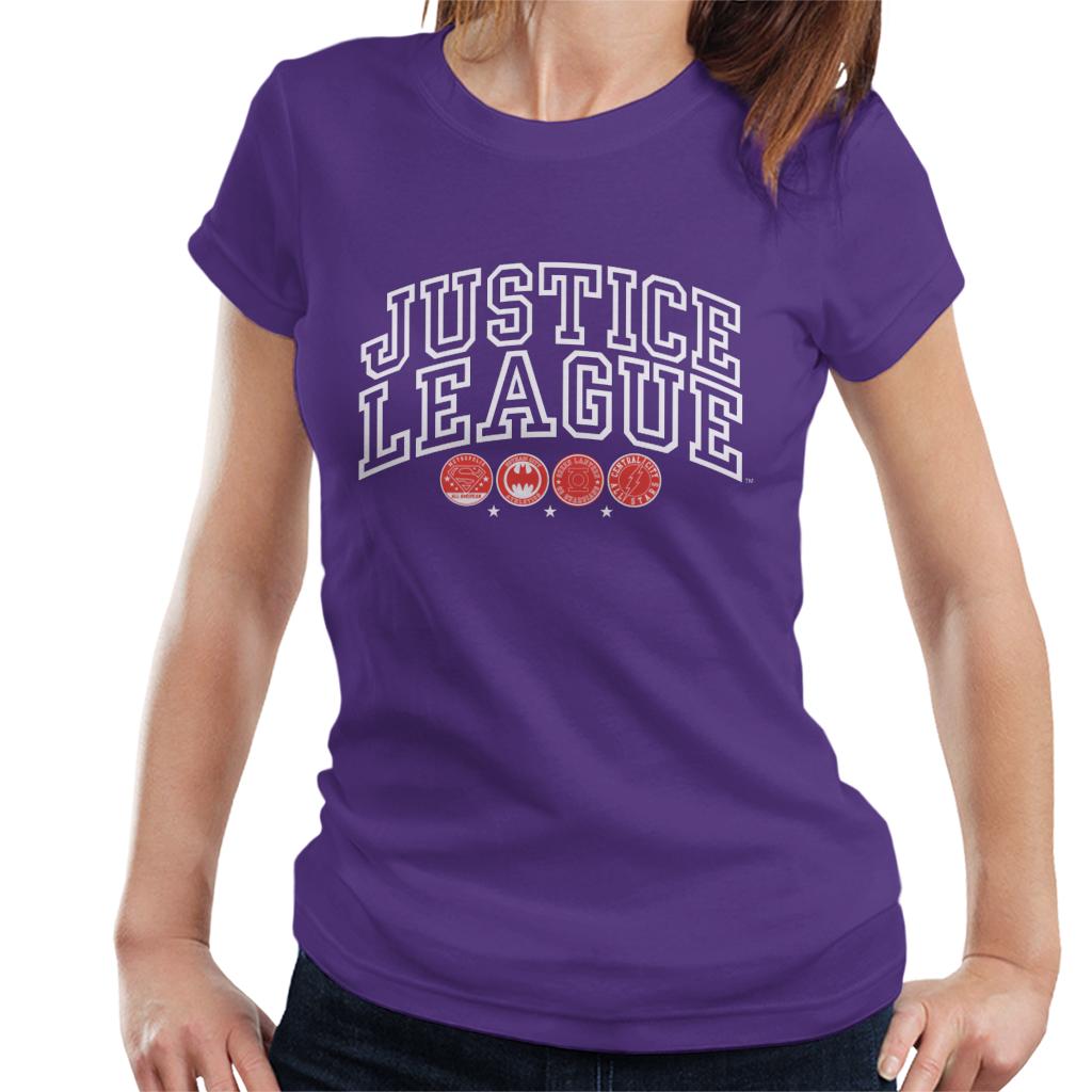 Justice League Character Logos Women's T-Shirt-ALL + EVERY